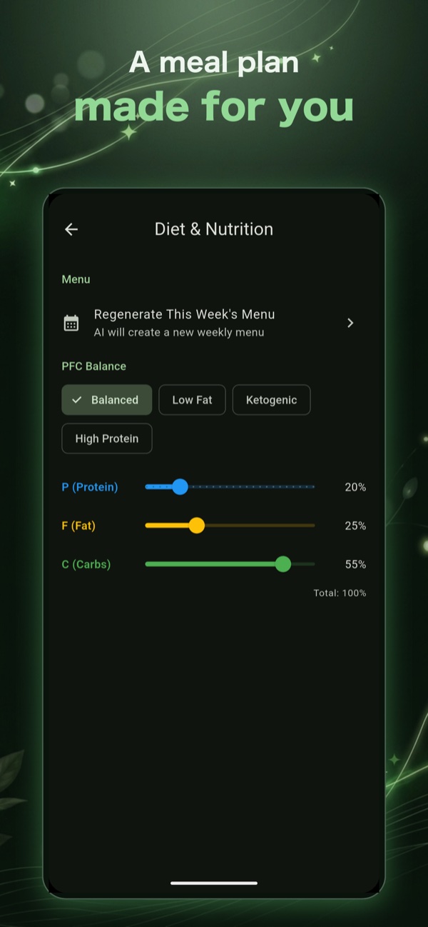 Meal & nutrition plan